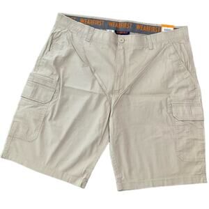 WearFirst Men’s Cargo Shorts Khaki Tan Size 42 NWT